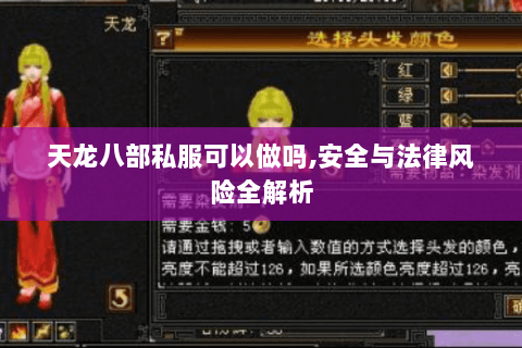 天龙八部私服可以做吗,安全与法律风险全解析