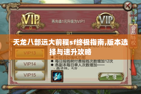 天龙八部远大前程sf终极指南,版本选择与速升攻略 天龙八部远大前程sf终极指南,版本选择与速升攻略