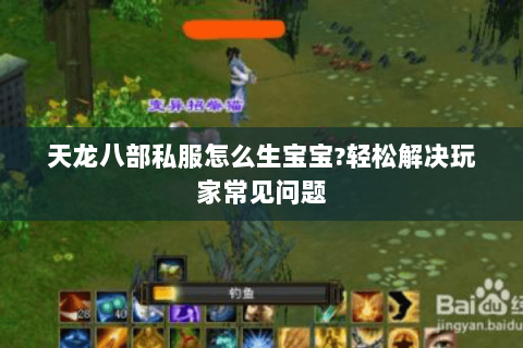 天龙八部私服怎么生宝宝?轻松解决玩家常见问题 天龙八部私服怎么生宝宝?轻松解决玩家常见问题