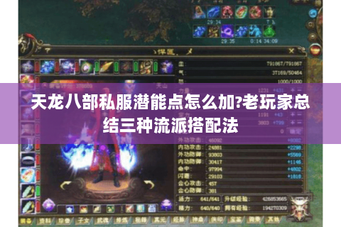 天龙八部私服潜能点怎么加?老玩家总结三种流派搭配法 天龙八部私服潜能点怎么加?老玩家总结三种流派搭配法