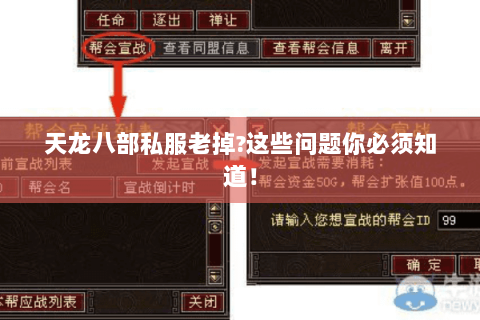 天龙八部私服老掉?这些问题你必须知道! 天龙八部私服老掉?这些问题你必须知道!