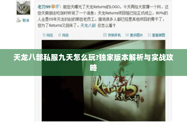 天龙八部私服九天怎么玩?独家版本解析与实战攻略 天龙八部私服九天怎么玩?独家版本解析与实战攻略