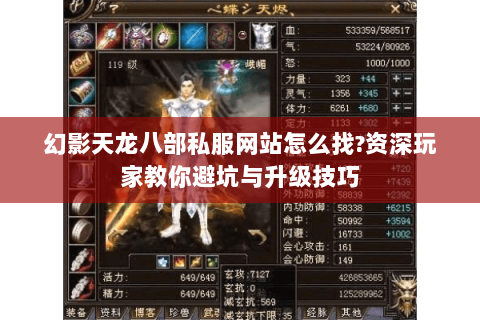 幻影天龙八部私服网站怎么找?资深玩家教你避坑与升级技巧 幻影天龙八部私服网站怎么找?资深玩家教你避坑与升级技巧
