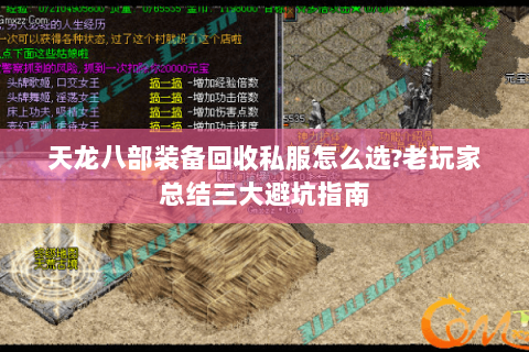 天龙八部装备回收私服怎么选?老玩家总结三大避坑指南