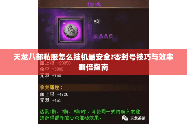 天龙八部私服怎么挂机最安全?零封号技巧与效率翻倍指南 天龙八部私服怎么挂机最安全?零封号技巧与效率翻倍指南