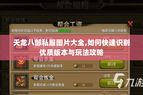 天龙八部私服图片大全,如何快速识别优质版本与玩法攻略 天龙八部私服图片大全,如何快速识别优质版本与玩法攻略