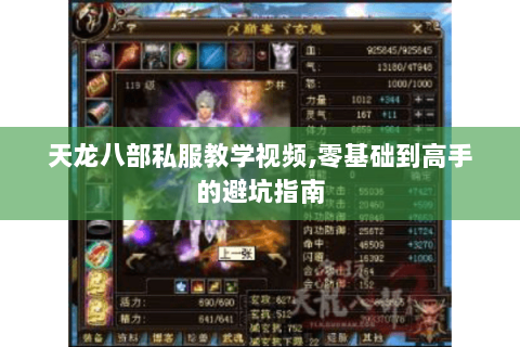 天龙八部私服教学视频,零基础到高手的避坑指南 天龙八部私服教学视频,零基础到高手的避坑指南
