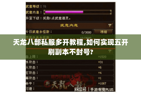 天龙八部私服多开教程,如何实现五开刷副本不封号? 天龙八部私服多开教程,如何实现五开刷副本不封号?