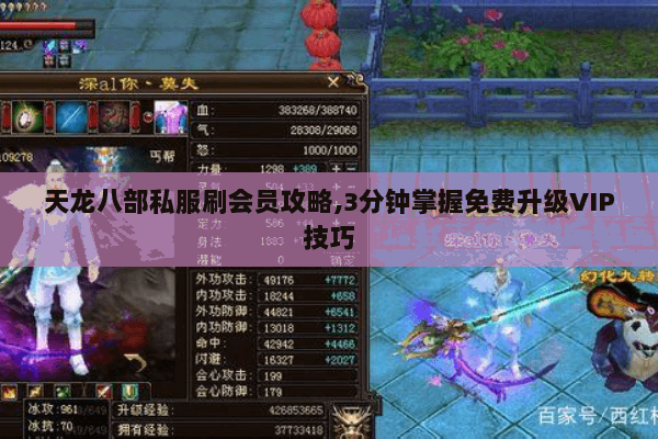 天龙八部私服刷会员攻略,3分钟掌握免费升级VIP技巧 天龙八部私服刷会员攻略,3分钟掌握免费升级VIP技巧