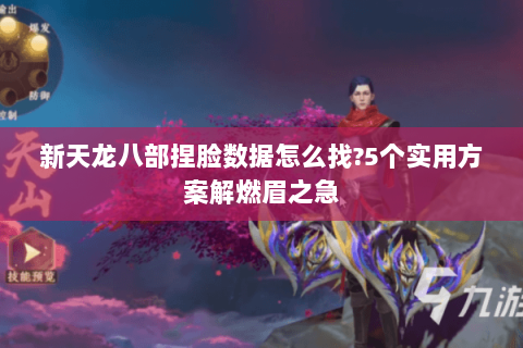 新天龙八部捏脸数据怎么找?5个实用方案解燃眉之急