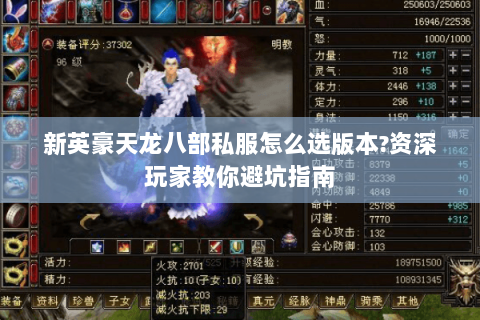 新英豪天龙八部私服怎么选版本?资深玩家教你避坑指南 新英豪天龙八部私服怎么选版本?资深玩家教你避坑指南