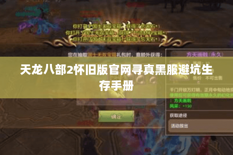天龙八部2怀旧版官网寻真黑服避坑生存手册 天龙八部2怀旧版官网寻真黑服避坑生存手册