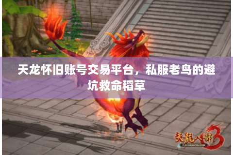 天龙怀旧账号交易平台，私服老鸟的避坑救命稻草