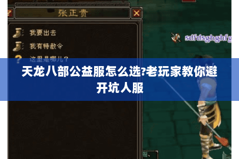 天龙八部公益服怎么选?老玩家教你避开坑人服 天龙八部公益服怎么选?老玩家教你避开坑人服