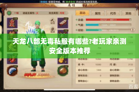 天龙八部无毒私服有哪些?老玩家亲测安全版本推荐